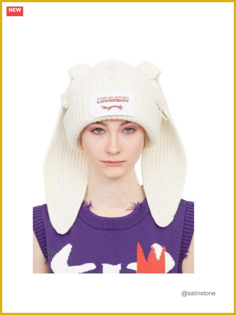 Knitted Rabbit Ear Beanie Winter Warm Cute Animal Hat